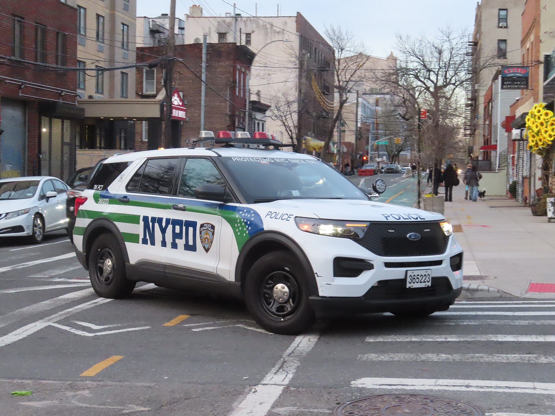 An NYPD 114th Precinct patrol vehicle in Queens