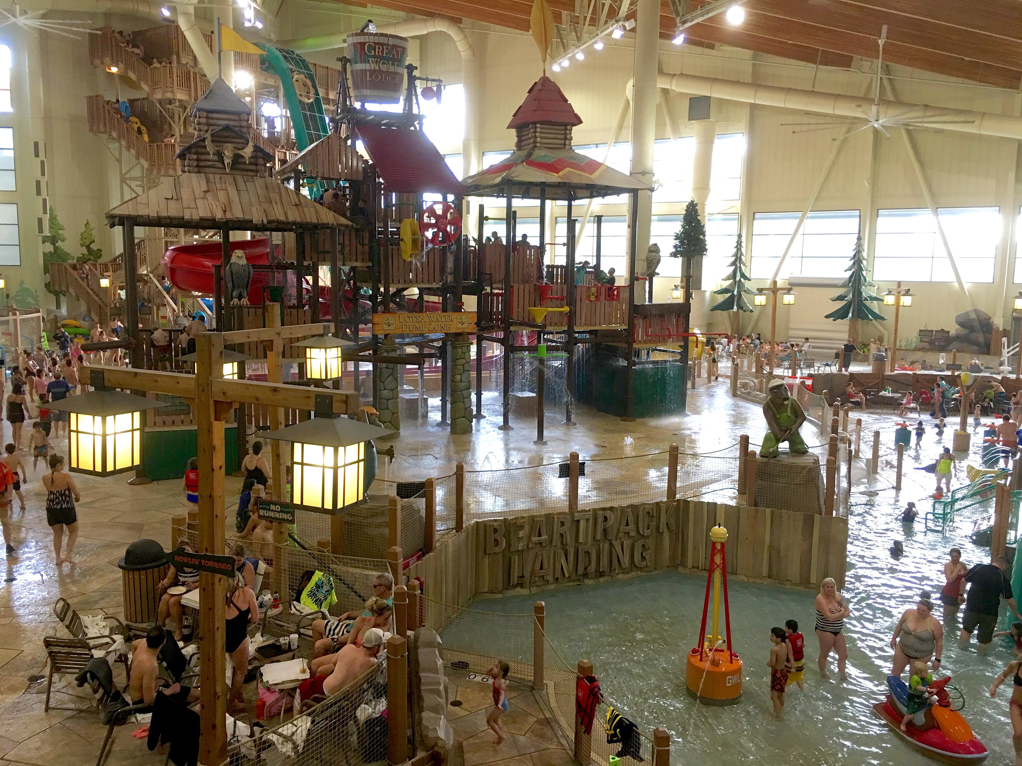 Indoor pool at Great Wolf Lodge in Grand Mound, Washington, illustrating the resort chain rather than the Pennsylvania location